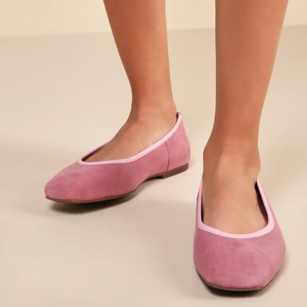 Seychelles City Streets Rose Suede Leather Ballet Flats Seychelles Size 10